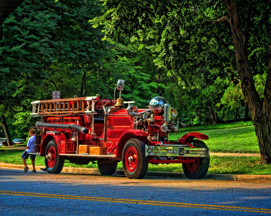 A boy and his Fire Truck Photograph by Tim McCullough