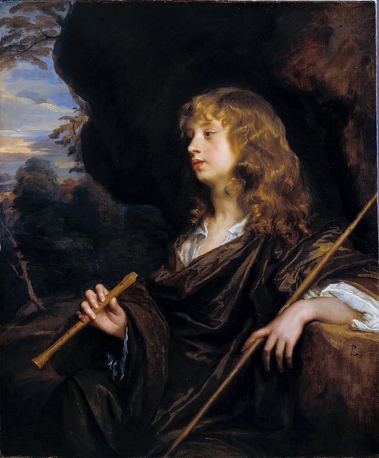 Peter Lely Painting - A Boy as a Shepherd by Peter Lely
