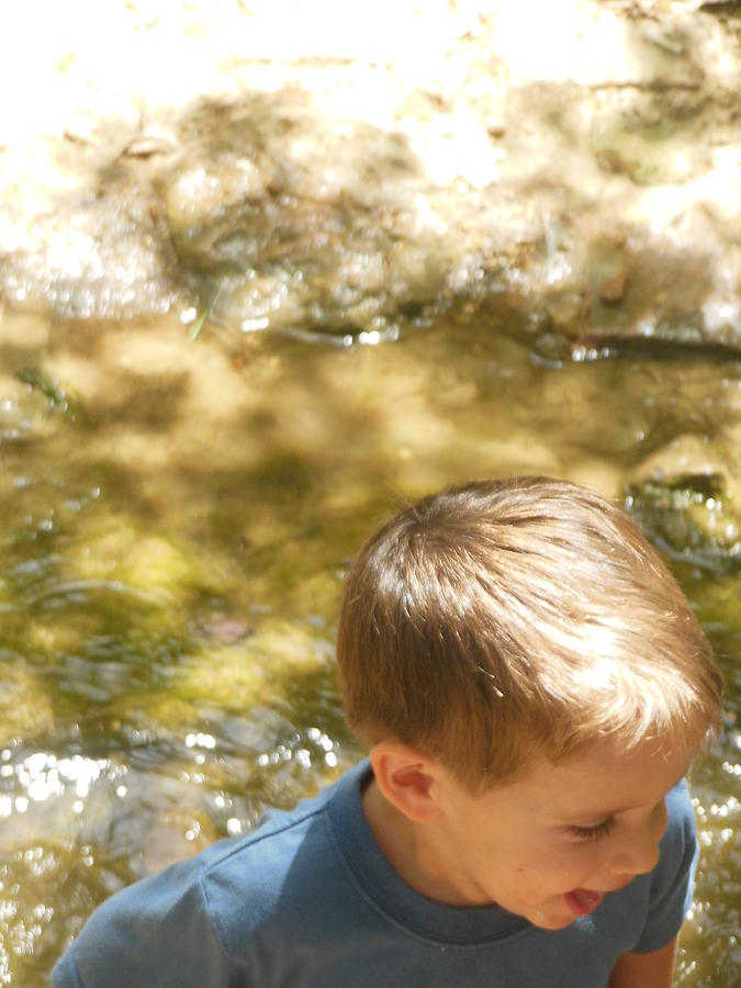 A Boy Enjoying the Water Photograph by Esther Newman-Cohen