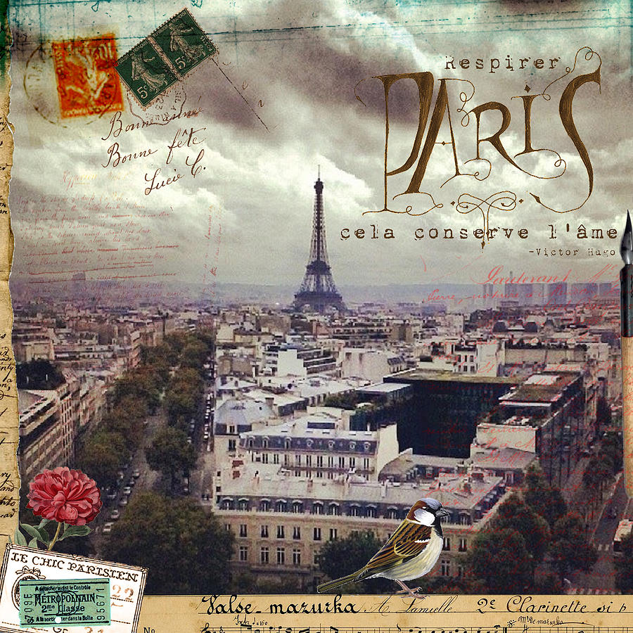 Paris Mixed Media - A Breath Of Paris by Sandy Lloyd