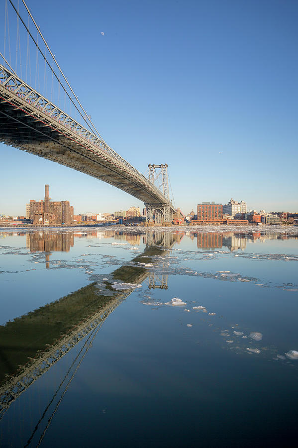 A Bridge Across A River With Ice In It Photograph by Mat Rick ...