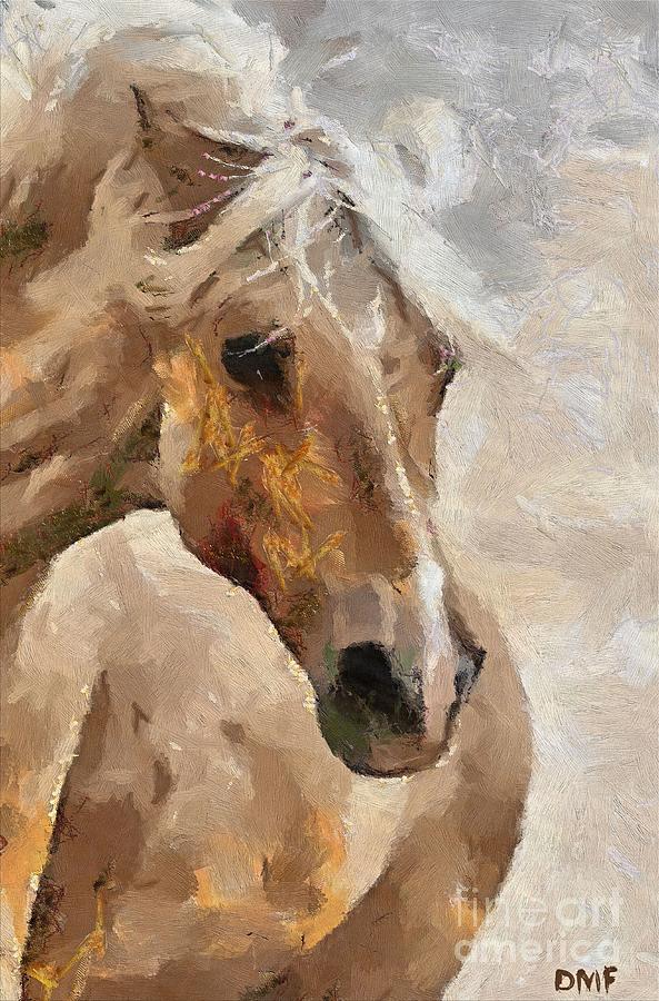 A Bright Horse Painting by Dragica  Micki Fortuna