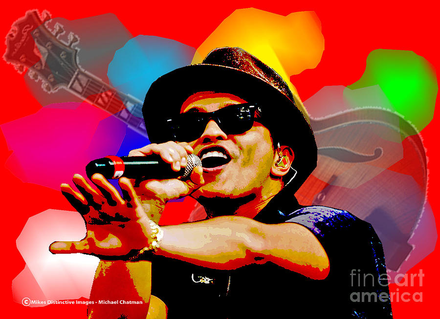 Bruno Mars Digital Art - A Bruno Moment by Michael Chatman