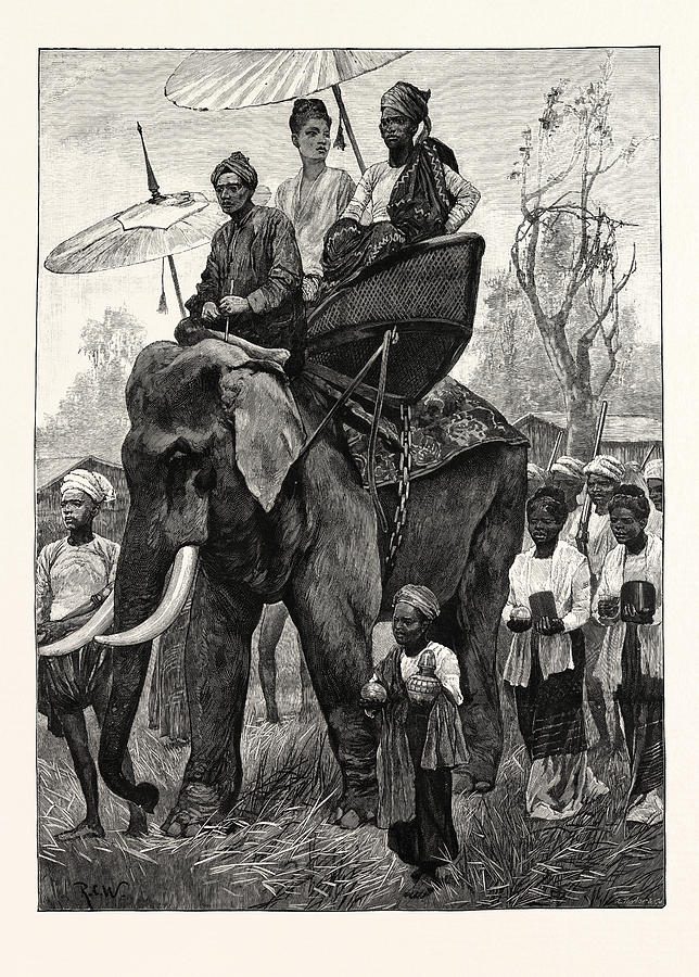 A Burmese Prince On A Visit Of State Drawing by English School - Fine ...