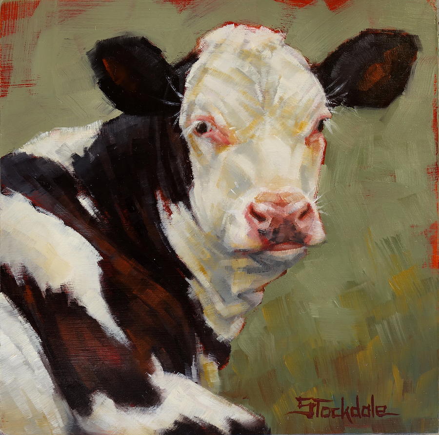 A Calf Named Ivory Painting by Margaret Stockdale