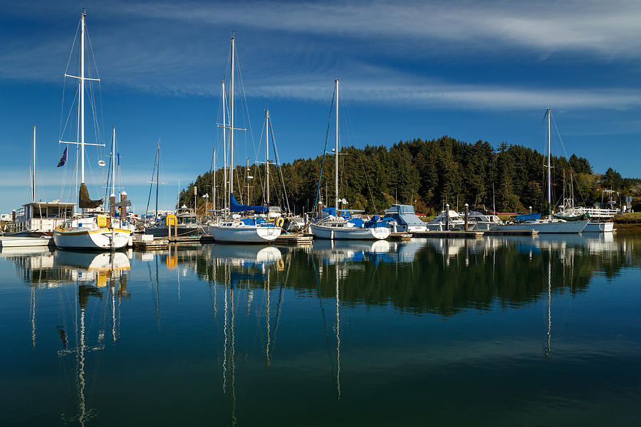 Boat Photograph - A Calm Day In Winchester Bay by James Eddy