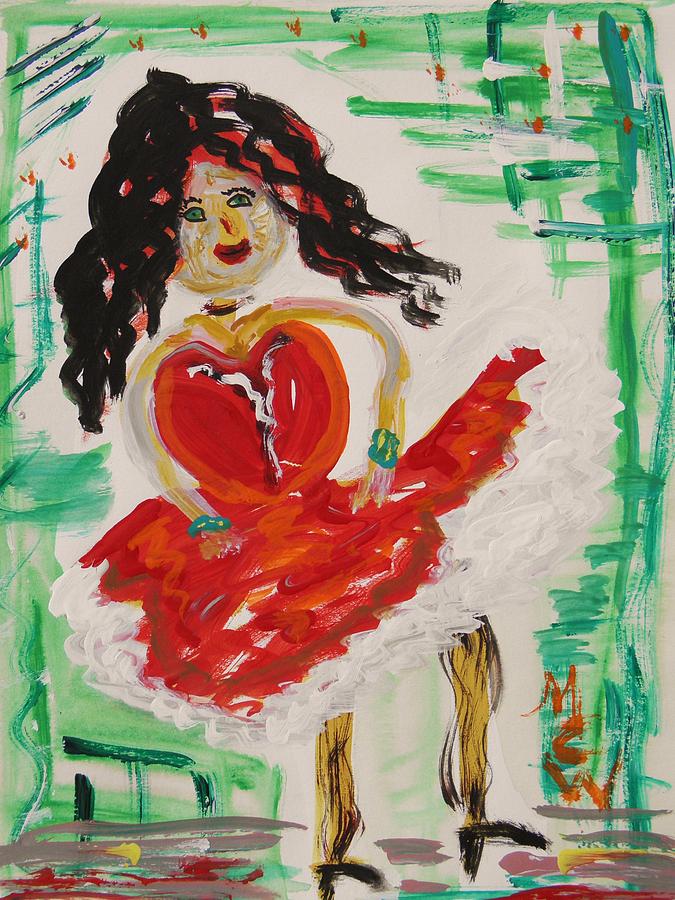 A Can Can Dancer Painting by Mary Carol Williams