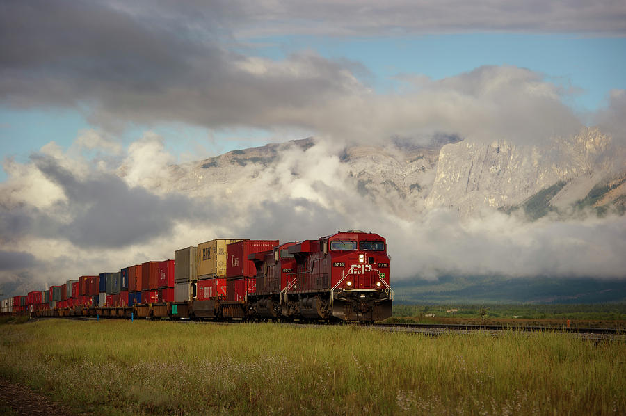 A Canadian Pacific Train Hauls Cargo Photograph by Todd Korol A Canadian Pacific Train Hauls Cargo Photograph by Todd Korol