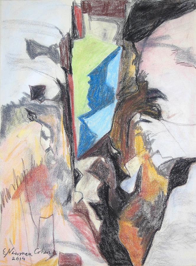 A Canyon in Abstract Drawing by Esther Newman-Cohen