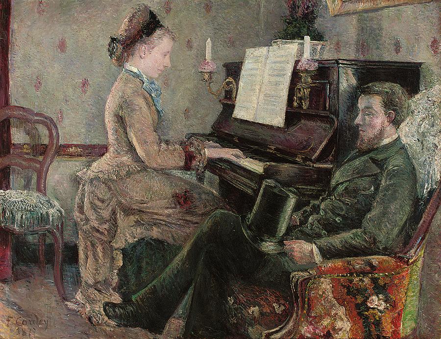 Music Painting - A Captive Audience by Frederic Samuel Cordey