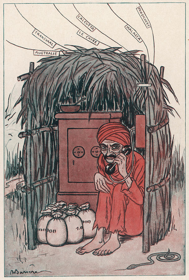 A Cartoon On The Subject Of Mahatma Drawing by Mary Evans Picture Library -  Pixels