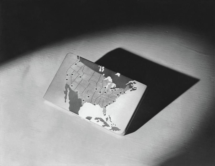 A Case With A Map Of The United States Of America Photograph by Lusha Nelson