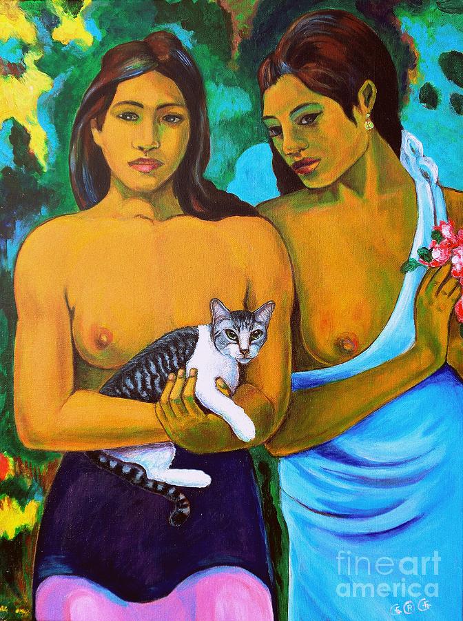 A Cat for Gauguin_ A Tahitian Feline Painting by George I Perez