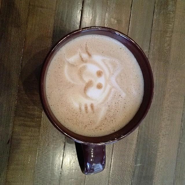 Coffee Photograph - A Cat Uccino!  #coffee #nyc by Christopher M Moll