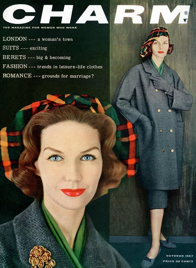 A Charm Cover Of A Model Wearing A Winter Coat Photograph by Carmen Schiavone