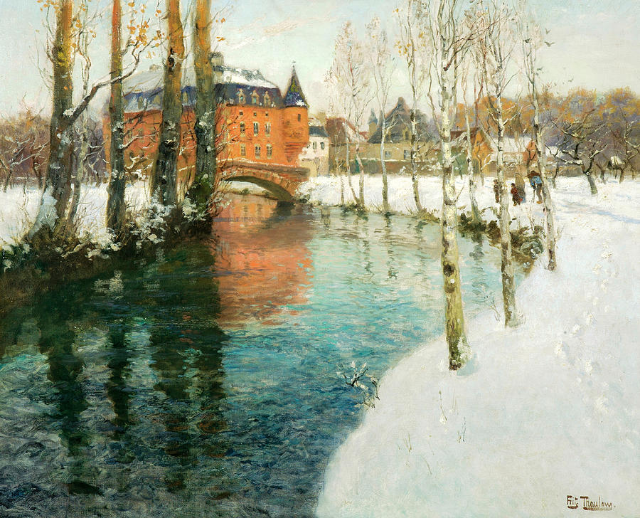 Castle Painting - A Chateau in Normandy by Frits Thaulow