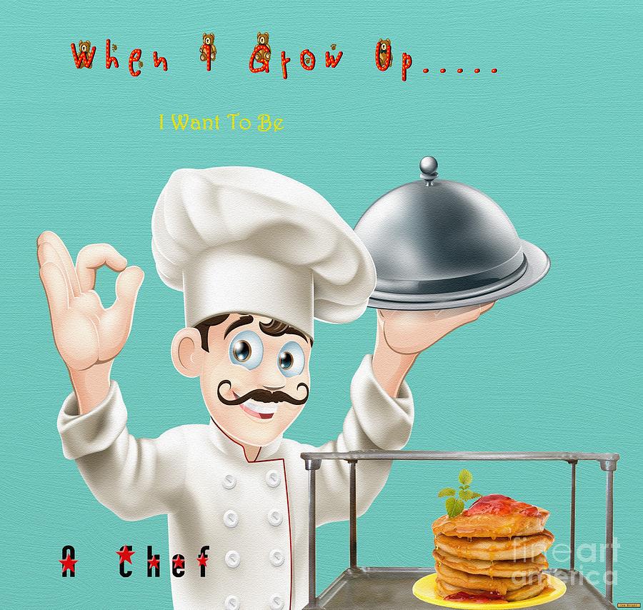 Chef Digital Art - A Chef 1 by L Wright