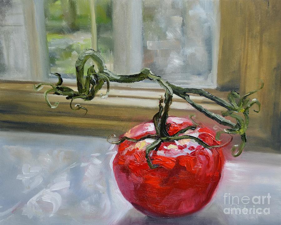 Tomato Painting - A Chefs Muse by Lori Pittenger