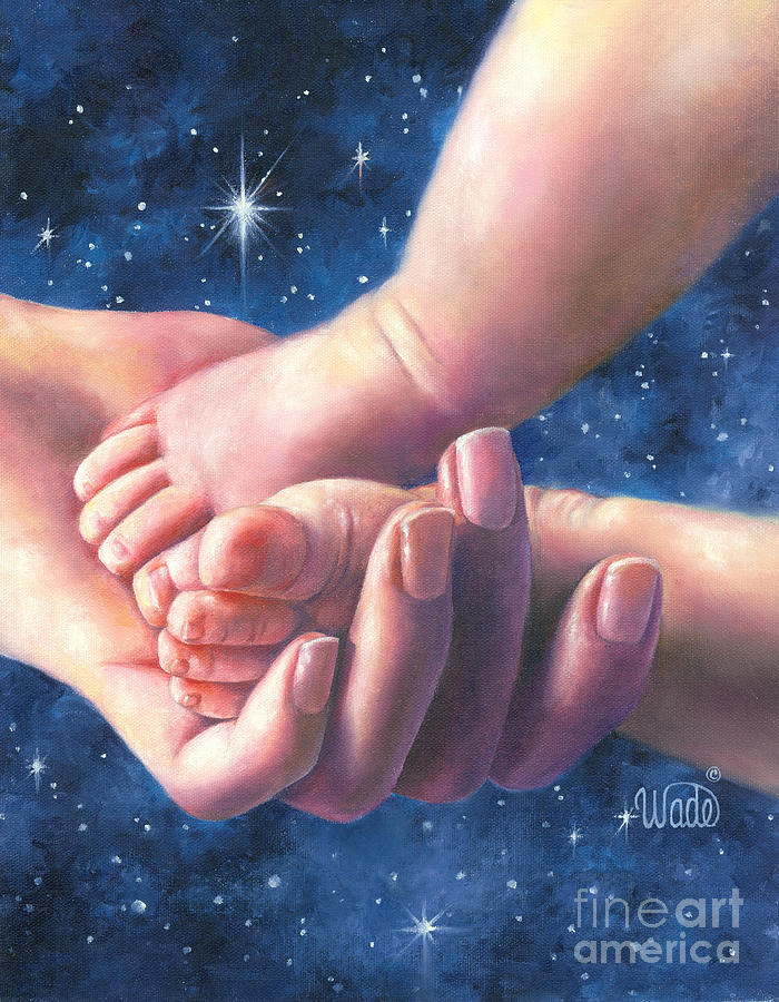 Baby Jesus Painting - A Child is Born by Vickie Wade