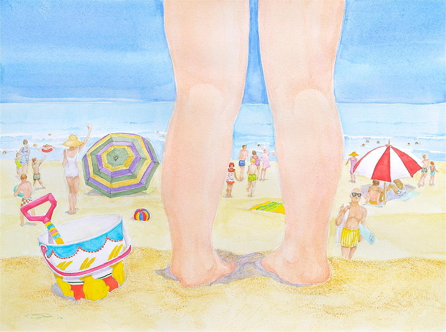 A Child Remembers the Beach Painting by Michele Myers