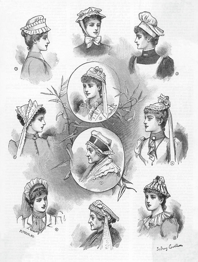 A Choice Of Caps For Female Servants Drawing by Mary Evans Picture