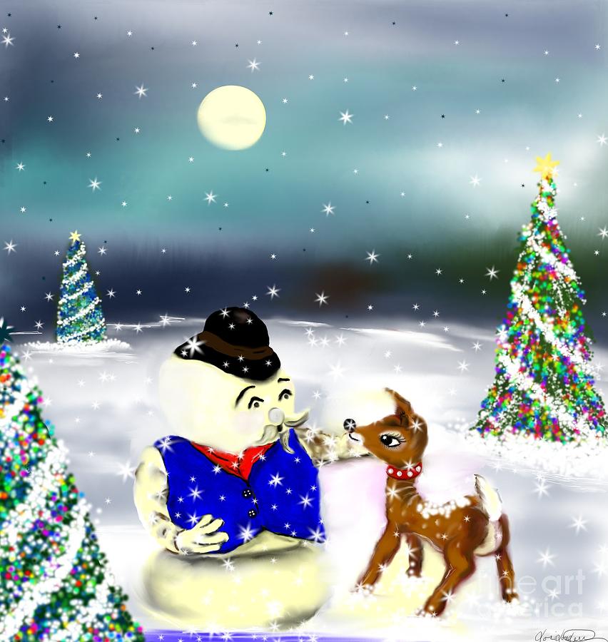 Christmas Painting - A Christmas Night by Lori Lovetere