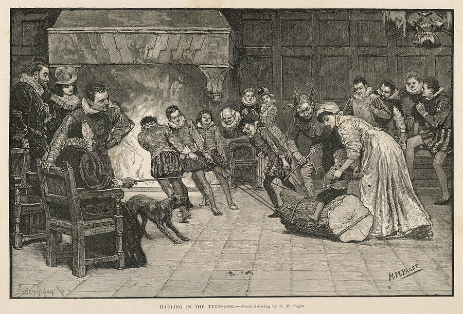 A Christmas Party In Elizabethan Times Drawing by Mary Evans Picture ...