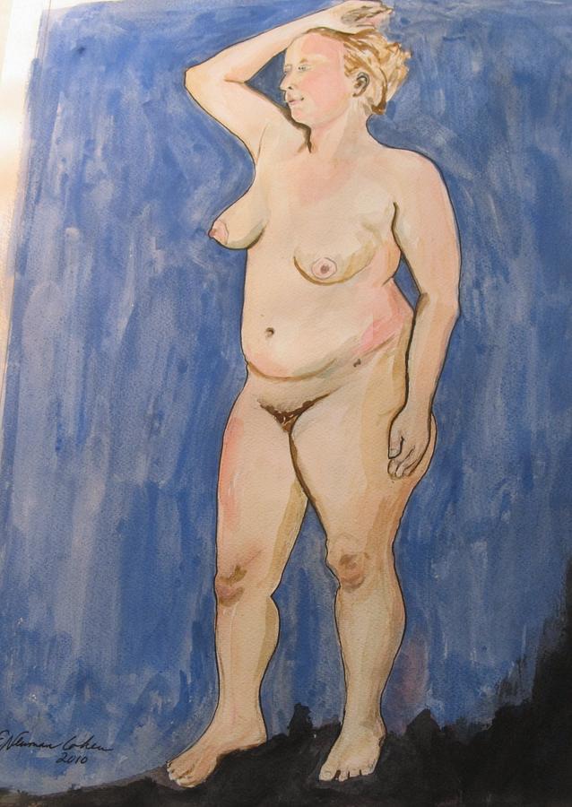 Nature Painting - A Chubby Nude by Esther Newman-Cohen