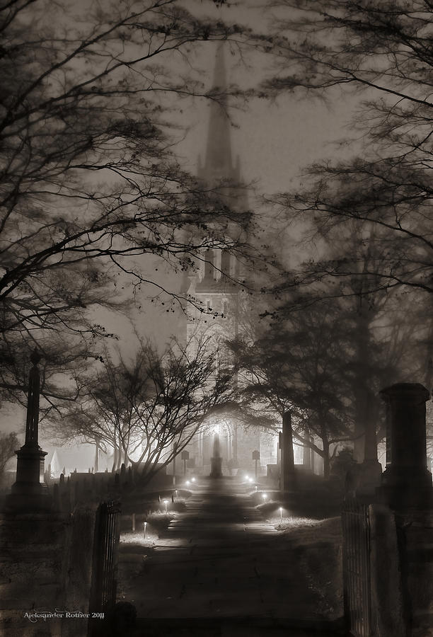 A church enveloped in mist Photograph by Aleksander Rotner