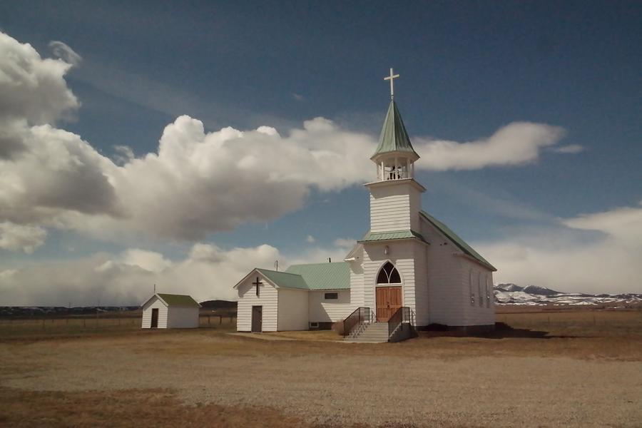 A Church In Eastern Montana Photograph by Jeff Swan
