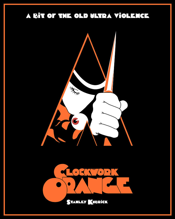 Vintage Digital Art - A Clockwork Orange Movie Poster by Finlay McNevin