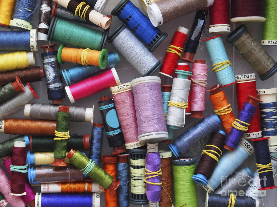 Variation Photograph - A close view of threads by Bernard Jaubert