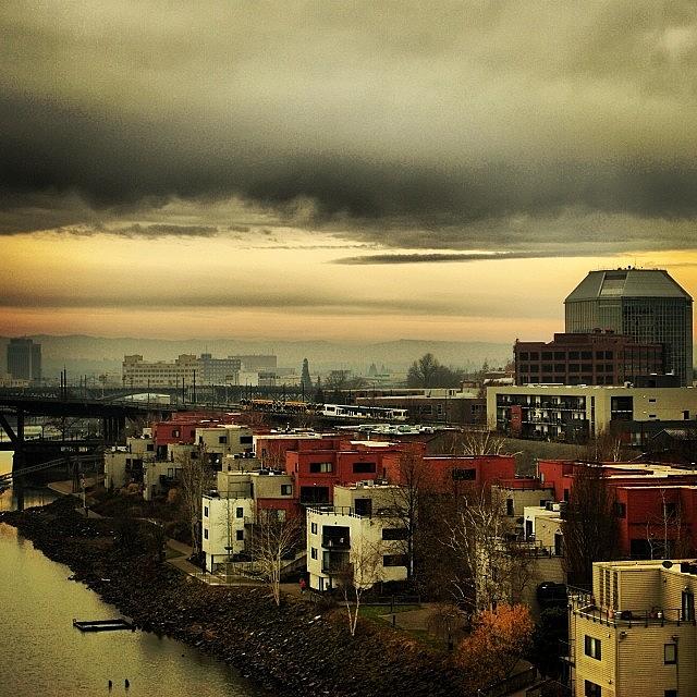 A Cloudy Afternoon In Portland. A Shot Photograph by Mike Warner