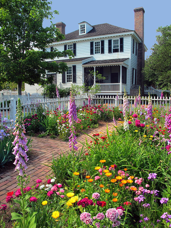 A Colonial Garden Photograph by Dave Mills