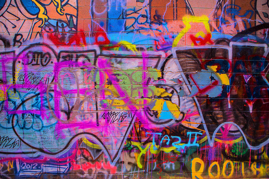 A Colourful Wall. Photograph by David Hare