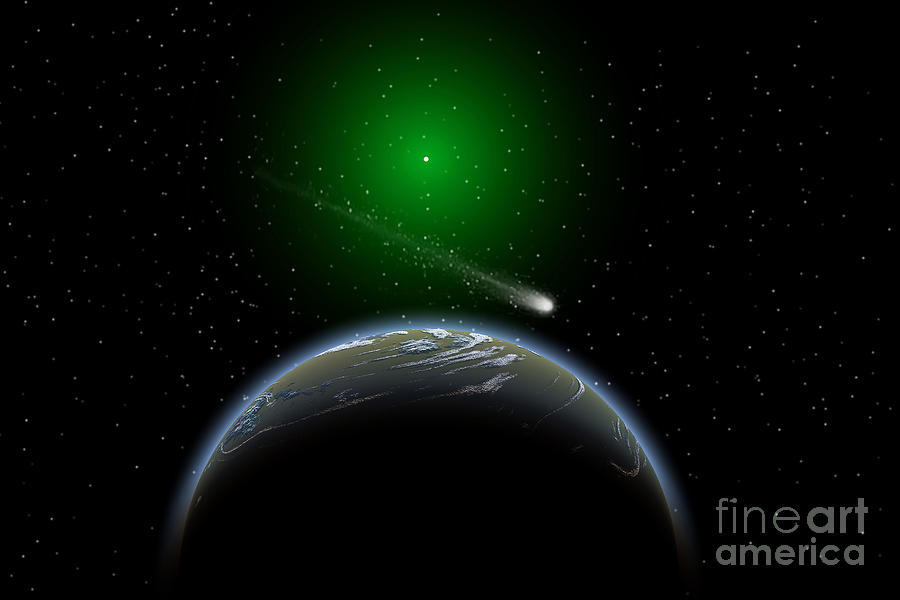 A Comet Passing A Distant Alien World Digital Art