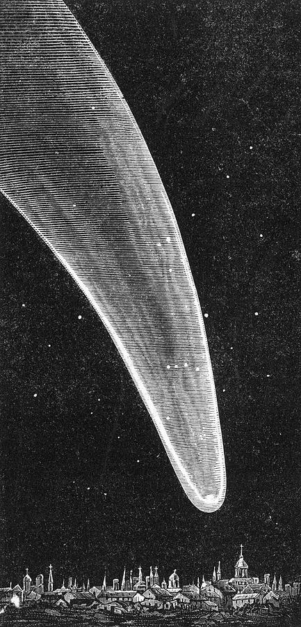 Space Drawing - A Comet Seen In 1811, Quite  Possibly by Mary Evans Picture Library