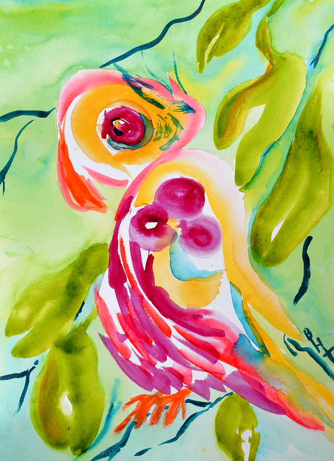 A Comforting Sweet Bird Watches Over You Painting by Beverley Harper Tinsley