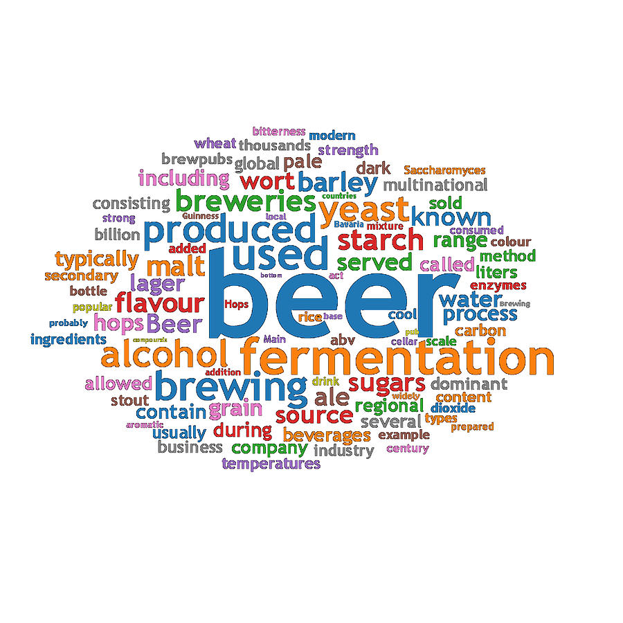 Beer Digital Art - A Concept Cloud for Beer by Philip Ralley