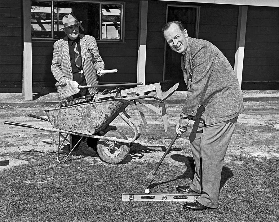 A Construction Golfer Photograph by Underwood Archives