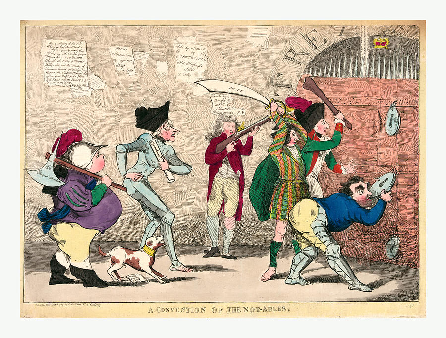 A Convention Of The Not-ables, Engraving 1787 Drawing by Welsh School ...