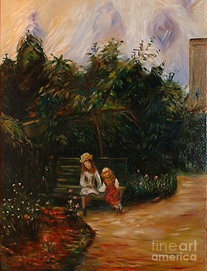 Famous Paintings Painting - A Corner of the Garden at the Hermitage by Silvana Abel