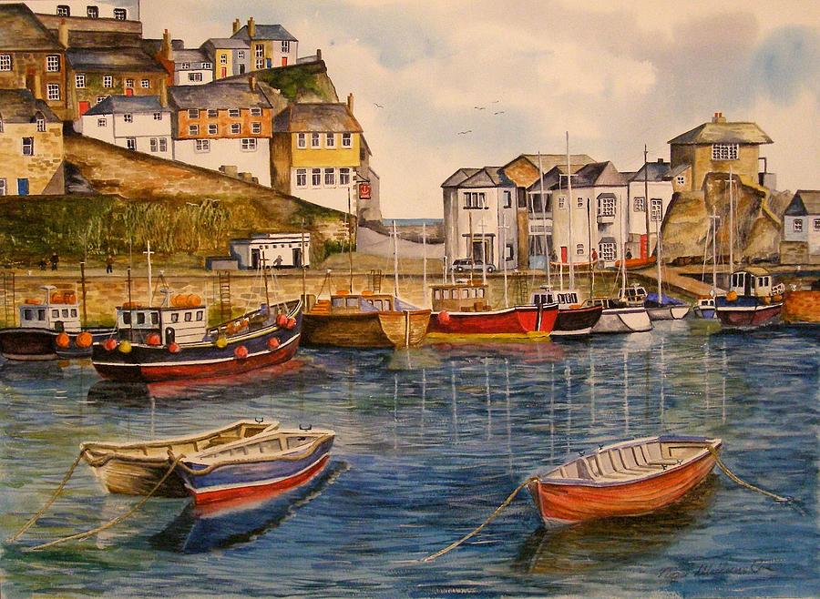 A Cornish Harbour Painting by Nigel Coe