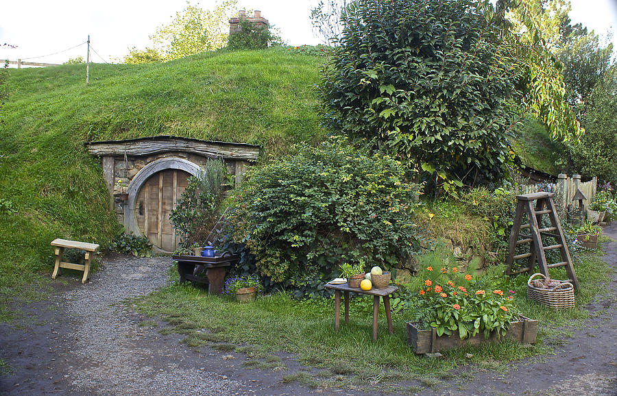 A Cosy Hobbit Home in The Shire, New Zealand Photograph by Venetia Featherstone-Witty