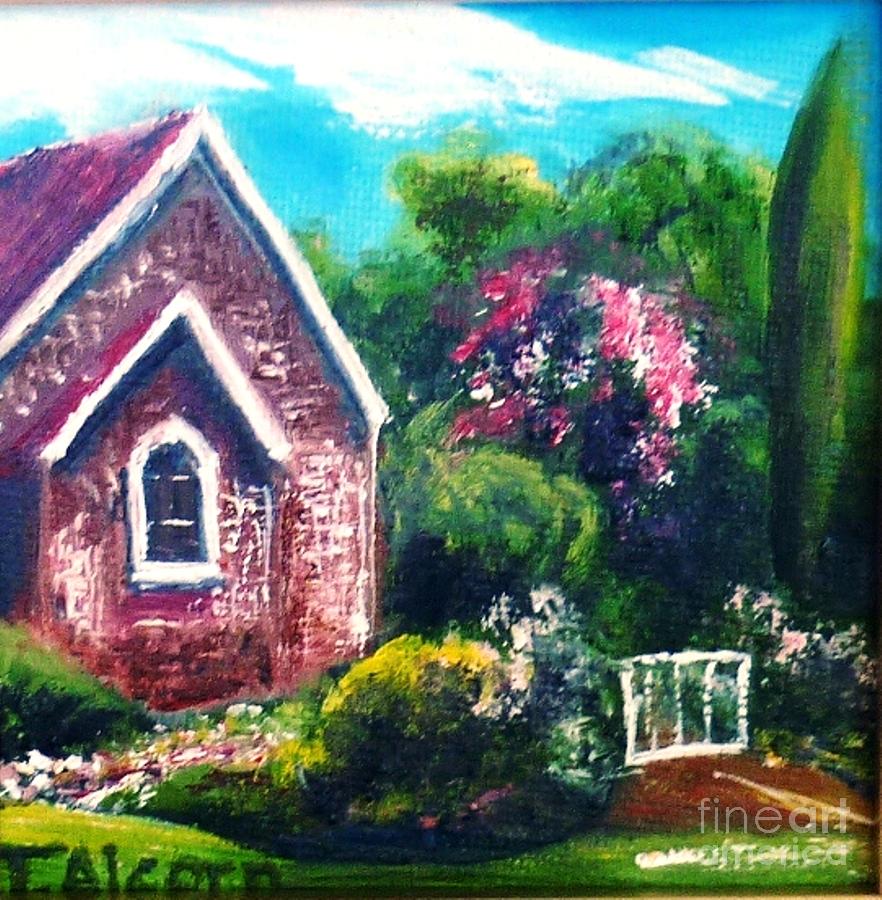 A Country Church - original SOLD Painting by Therese Alcorn