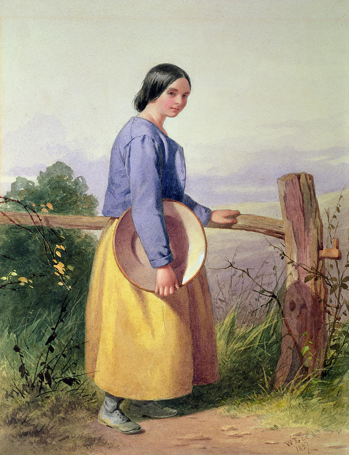 A Country Girl Standing By A Fence Photograph by William Lee