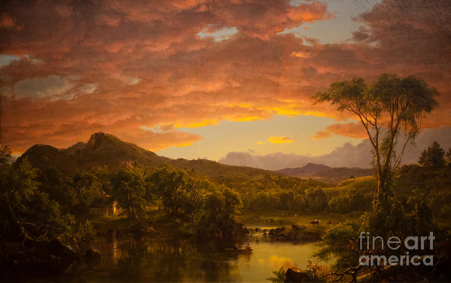 Frederic Edwin Church Painting - A Country Home by Celestial Images