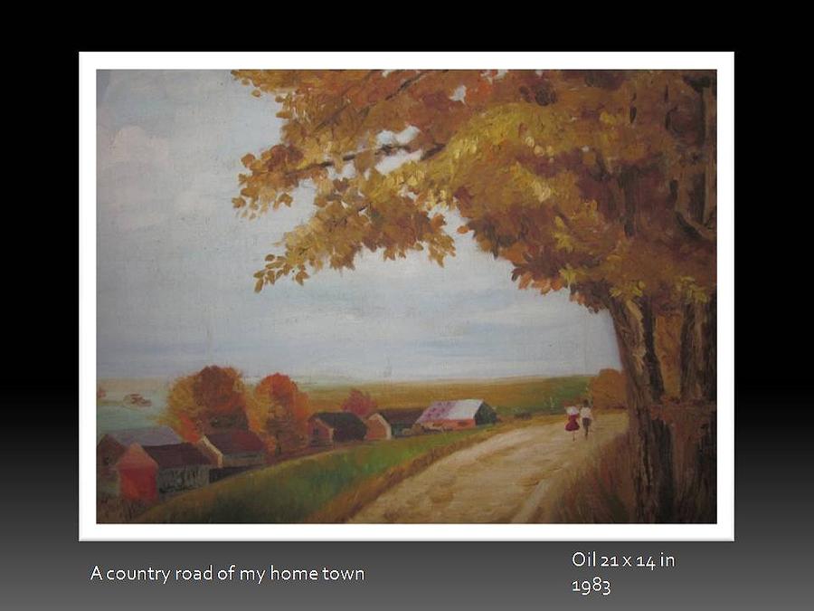 A country road Painting by Ping Yan