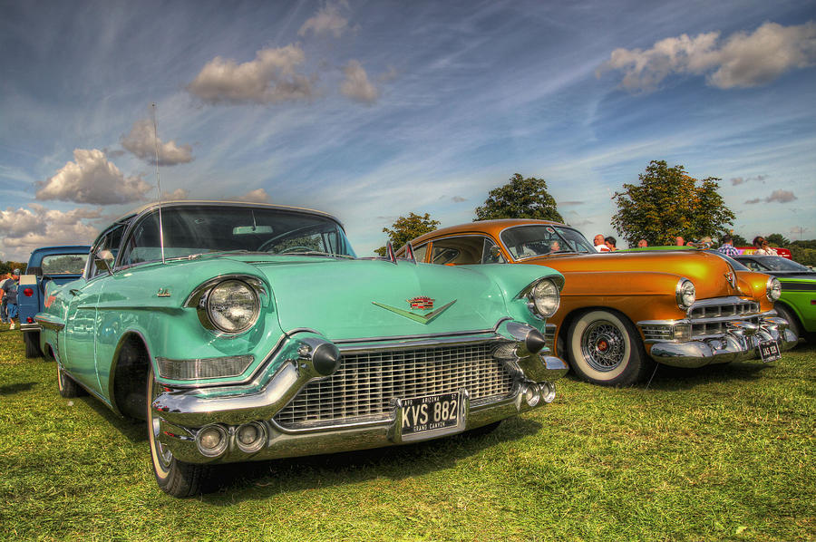 Hdr Photograph - A Couple of Cadillacs by Lee Nichols