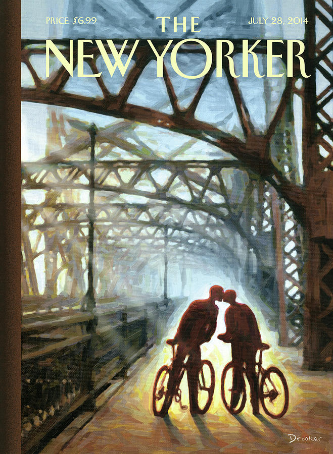 Bicycle Painting - Fifty Ninth Street Bridge by Eric Drooker